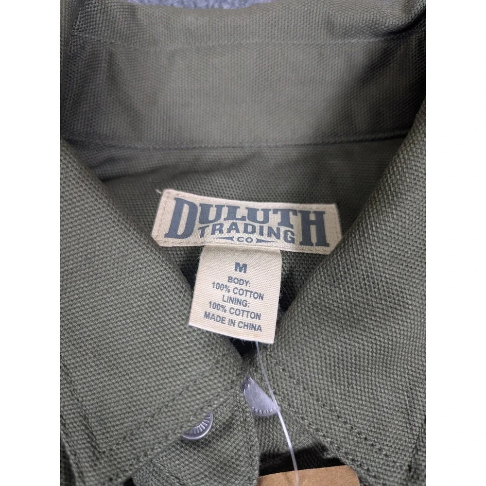 Duluth Trading Co Men Fire Hose Flannel-Lined Limber Jac Olive Green 92322 M